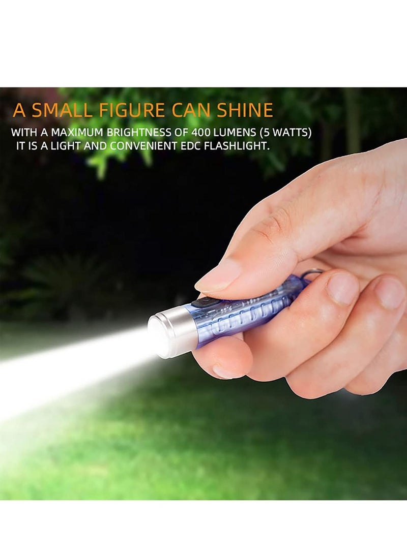 AloneFire - ALONEFIRE S11 Small Powerful Mini Keychain LED Flashlight Tactical Portable Bright Pen Torch SST20 LED USB Rechargeable IP65 Waterproof Multi Function for Emergency with Built-in Battery(Green) - Image 1