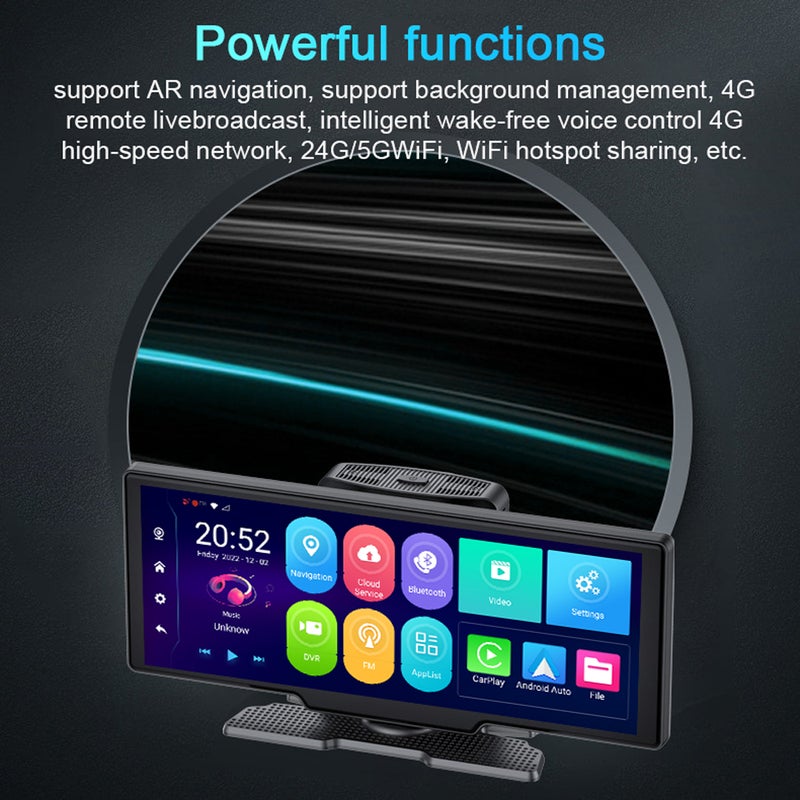 Multi-language Dual Lens Car Video Recorder Auto Dash Cam Car Camera Recorder Night Viewing 10.26in DVR 170 Degree Wide Angle Car Global Positioning System Navigation Camcorder - Image 3