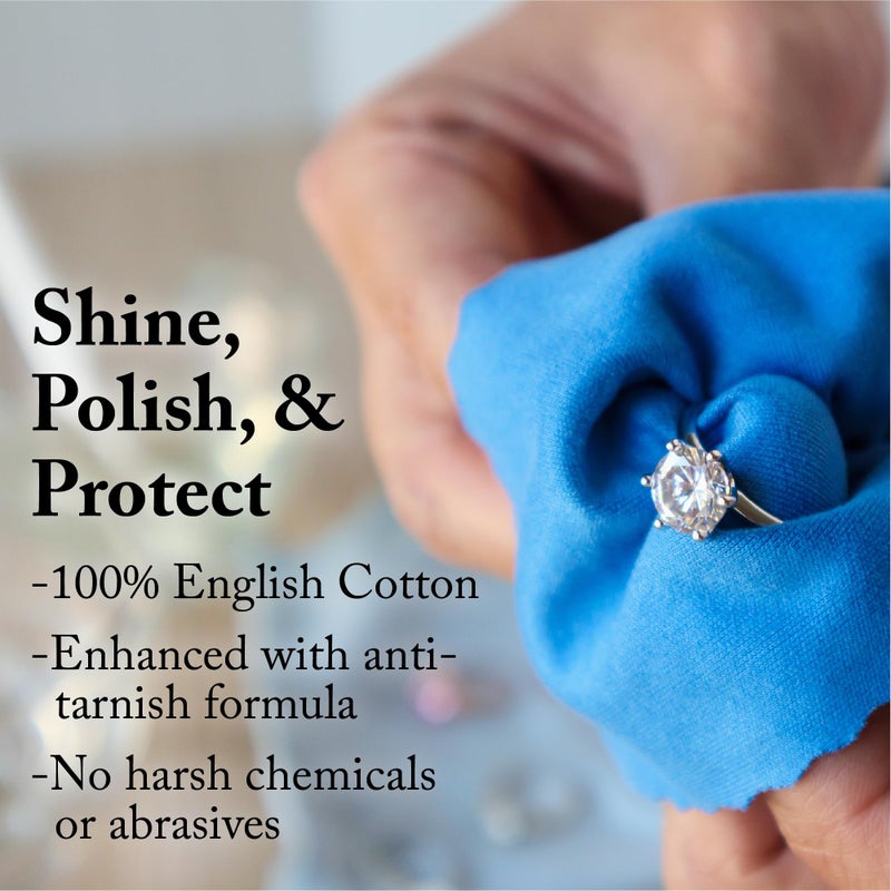 Goddard's Cotton Silver Polishing Cloth for Cleaning Silver Jewelry, Gold, Dinnerware, Silverware, Antiques, Helps Shine, Protect & Clean, 1 Cloth - Image 4
