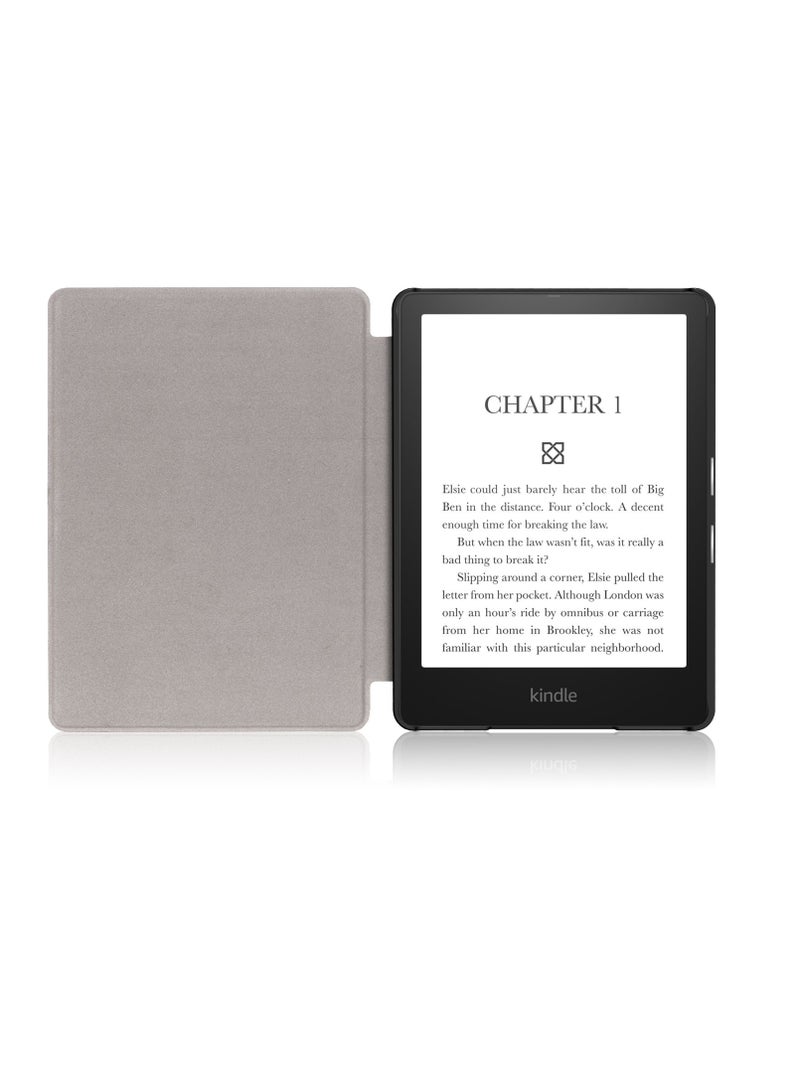 Folding Case Cover for Kindle Paperwhite 11th Gen 6.8"- Black