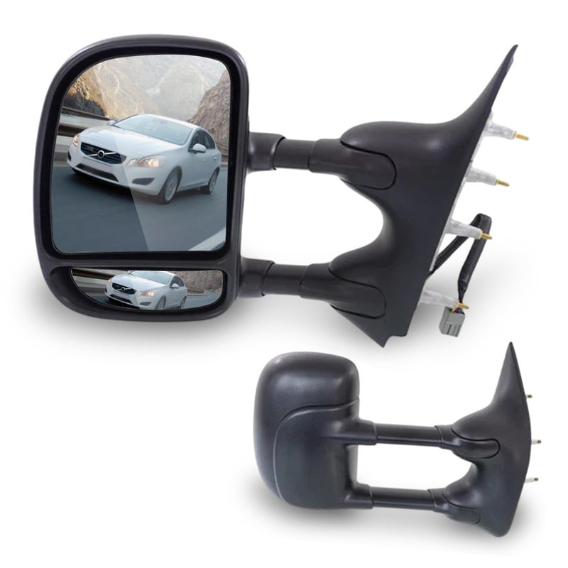 PartsFlow 2Pcs Power Folding Mirrors For 20092016 Ford E350 Super DutyE450 Super DutyE150E250Econoline Van FO1320329 FO1321329