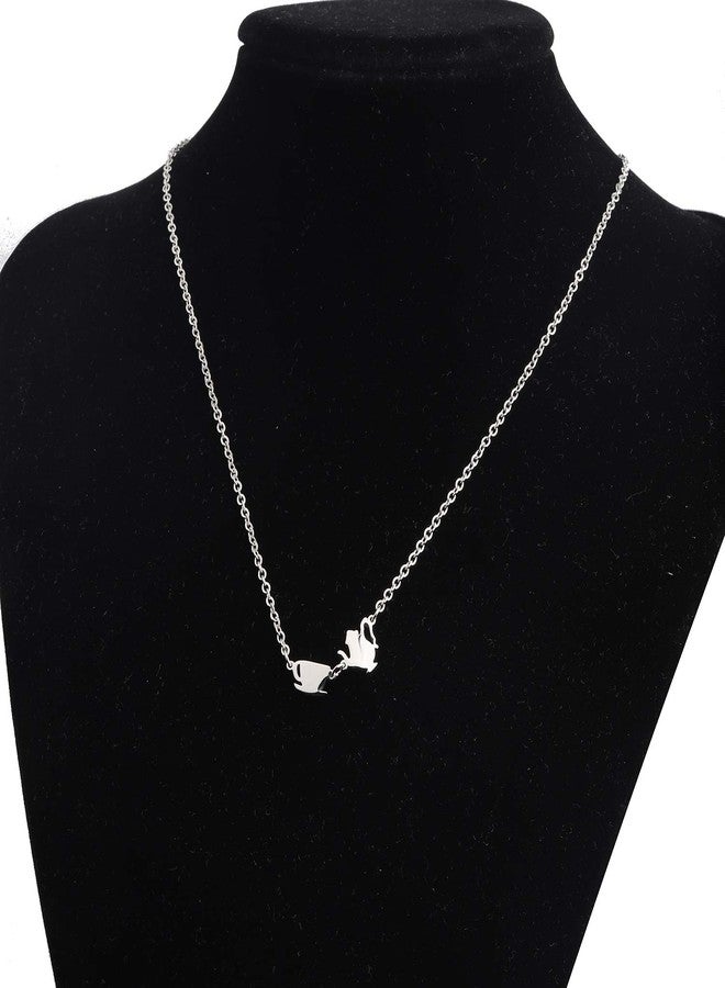 MYOSPARK Have a Cuppa Necklace Teapot and Teacup Necklace Tea Party Gift For Tea or Coffee lover Gift (Teapot teacup necklace) - Image 5