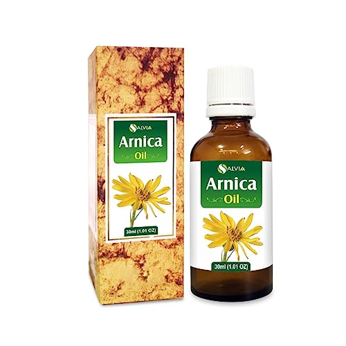 Salvia زيت الأرنيكا (أرنيكا مونتانا) العلاجي الأساسي من سالفيا زجاجة أمبر طبيعية غير مقطعة غير مخففة نقية مضغوطة على البارد زيت عطرية متميزة 30 مل (1.01 أونصة سائلة) - Image 1