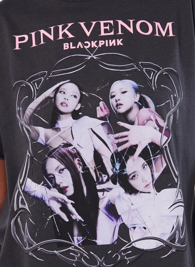 UNDIZ Black pink t-shirt