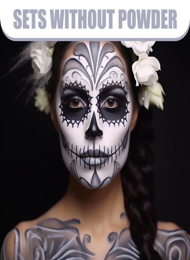 BOBISUKA Grey Face Body Paint, Water Based Face Painting for Art Theater Halloween Party Cosplay Clown SFX Makeup for Women Adults, Non-Toxic Washable - Image 5