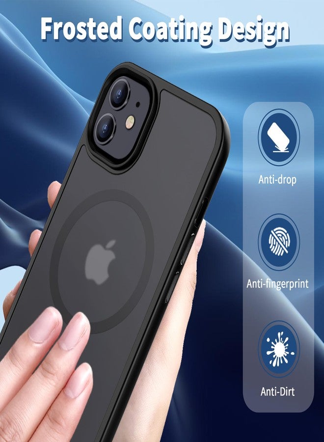 CACOE iPhone 12/12 Pro Magnetic Case Compatible with MagSafe and Magnetic Phone Holder, Translucent Matte Back Cover Slim Shockproof - Image 2