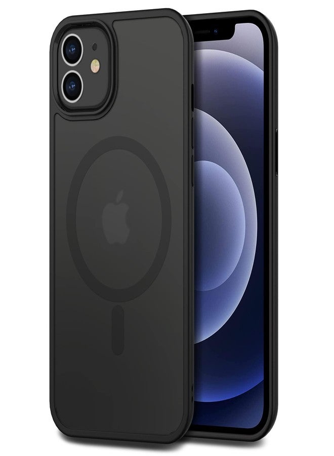 CACOE iPhone 12/12 Pro Magnetic Case Compatible with MagSafe and Magnetic Phone Holder, Translucent Matte Back Cover Slim Shockproof - Image 1