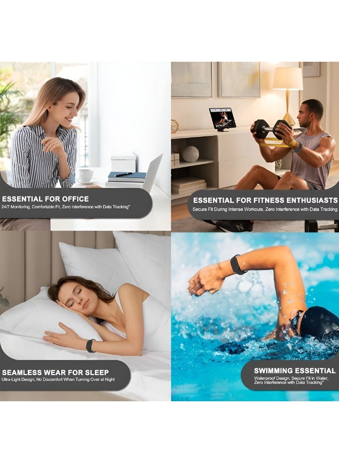 O Ozone (Pack of 2) Silicone Sport Replacement Bands Compatible with WHOOP 5.0, One, Peak, and Life Fitness Tracker – Breathable, Durable & Comfortable | Not for Whoop Gen 4- Green/Beige - Image 2