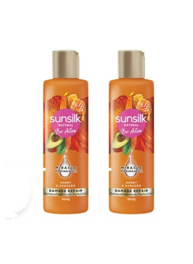 شامبو إصلاح التلف بالبروتين النباتي الحيوي ودقيق الشوفان 90 مل، قطعتين