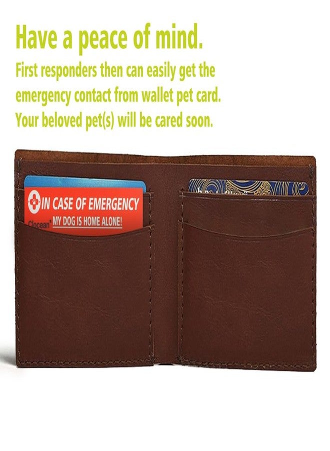 Clocean My Dogs are Home Alone Alert Key Tag Keychain Emergency Contact Wallet Card Folded - 2 Writable Back Sides (Dog Emergency Wallet Card & Tag)… - Image 3