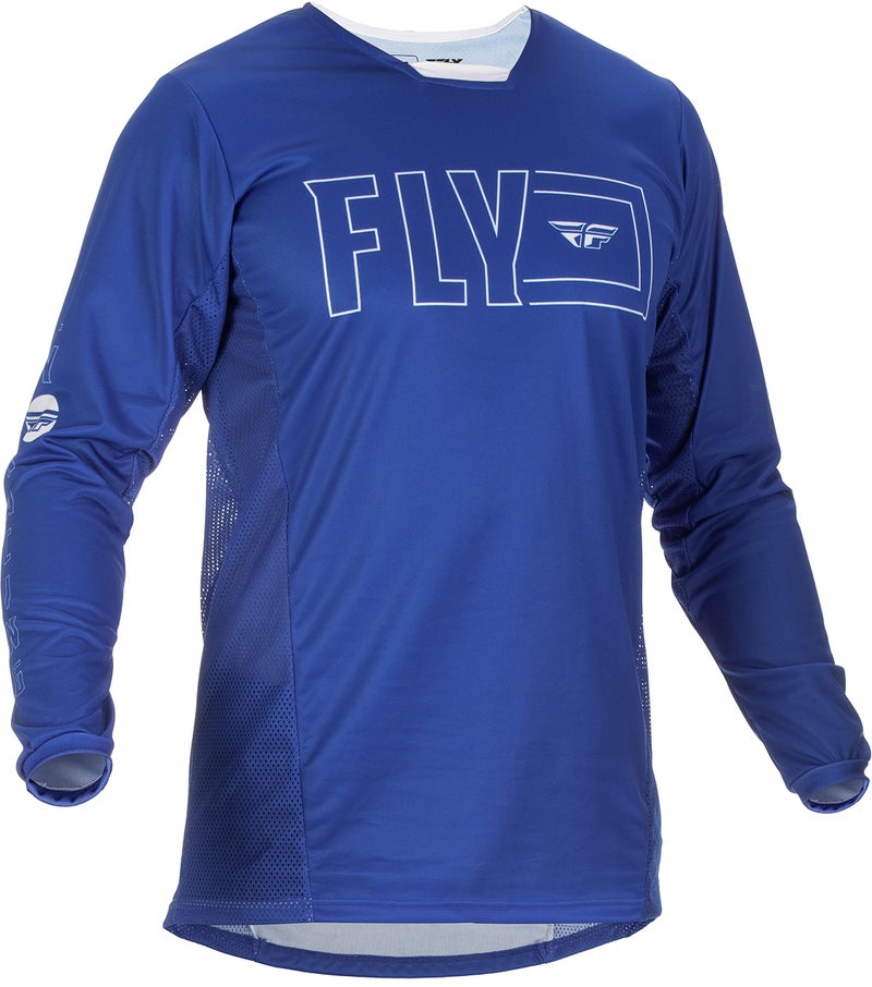 Fly Racing 2022 Adult Kinetic Fuel Jersey (Blue/White, X-Large) - Image 4