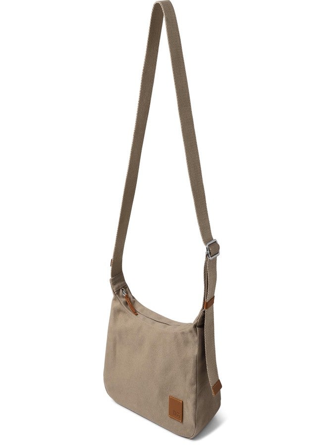 دايلي أوبجيكتز حقيبة كتف كروسبودي من ديلي أوبجكتس، لون كاكي بيج، للبنات/السيدات | حجرة داخلية واسعة | جيب داخلي | حزام كتف عريض وقابل للتعديل | سحّاب جلدي | حقيبة كروسبودي أنيقة - عادية - Image 2