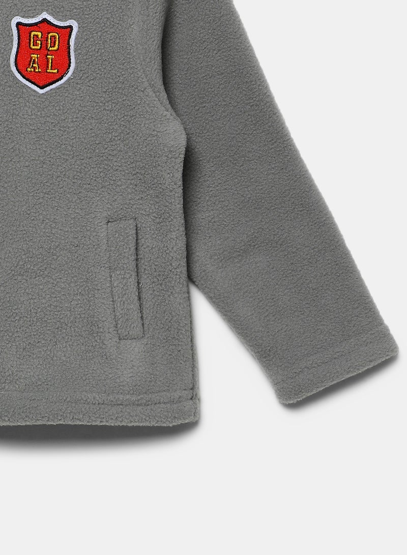 Zarafa boy long sleeve zip through jacket alloy  - Image 3