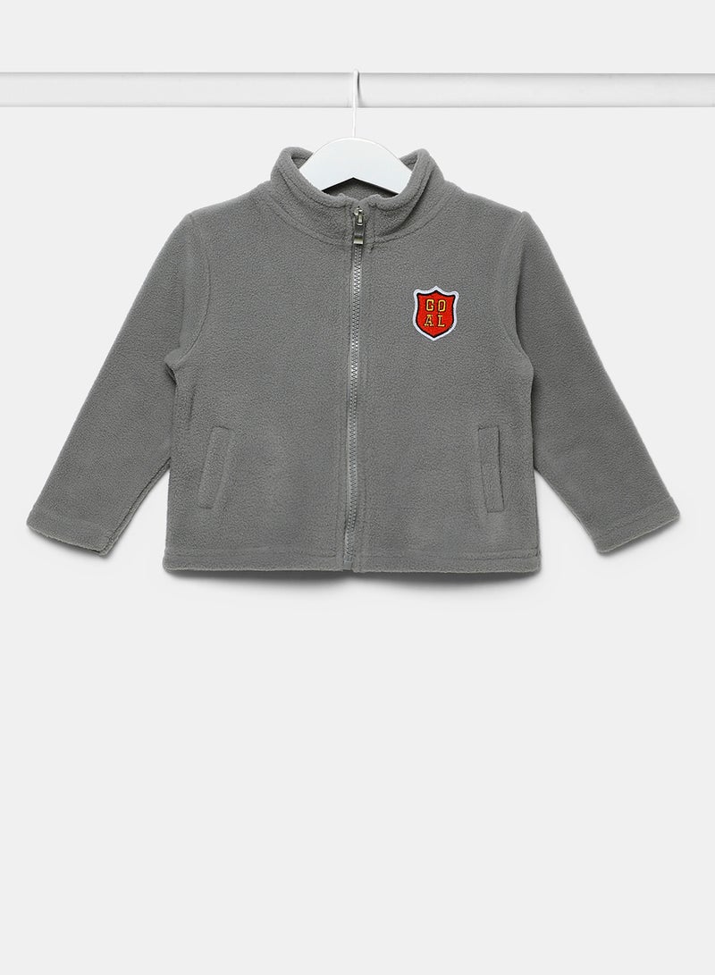 Zarafa boy long sleeve zip through jacket alloy  - Image 1