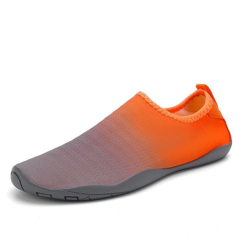 Generic Summer Beach camping outdoor beach shoes mens and womens snorkeling wading shoes reef quick-drying non-slip breathable upstream shoes Gradient Orange [A-07]]