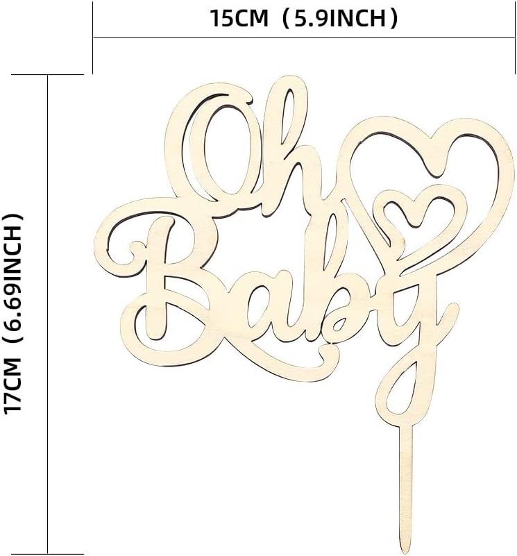 TPGP SABAN Oh Baby Cake Topper for Baby Showers and Birthday Parties - Image 2