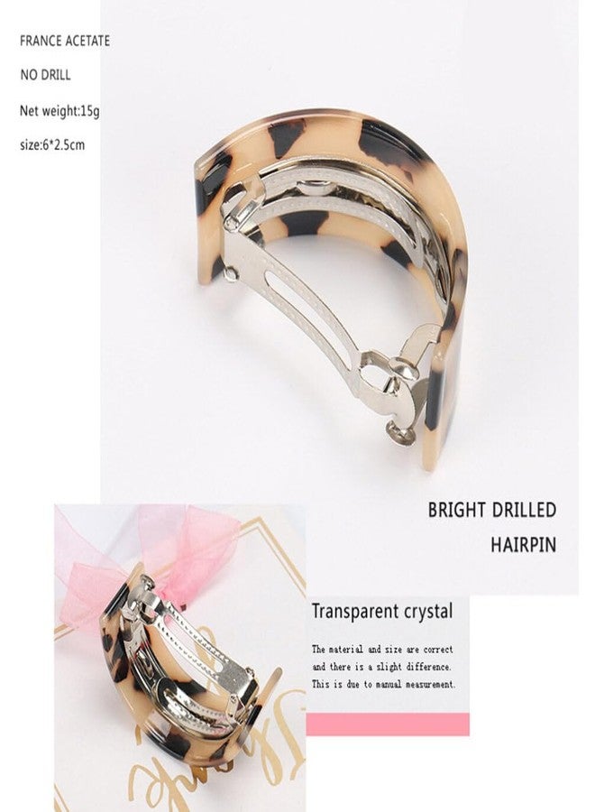 minkissy 4PCS Semicircle Ponytail Clip French Hair Barrettes Clip No Slip Jaw Clip Semi Circle Clip Ladies Hair Claw Tie Clamp Hair Barrettesfor Thick Hair - Image 3