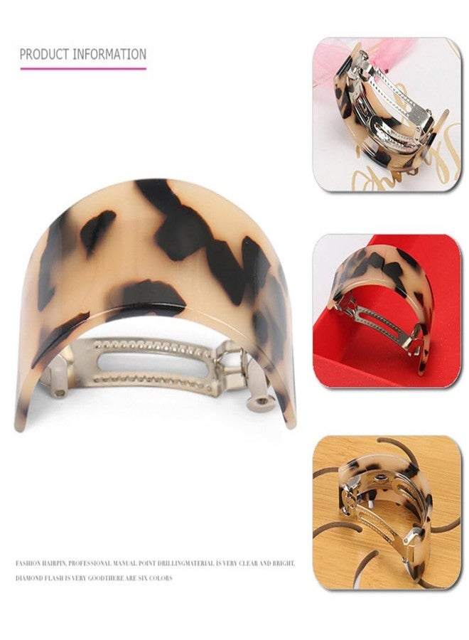 minkissy 4PCS Semicircle Ponytail Clip French Hair Barrettes Clip No Slip Jaw Clip Semi Circle Clip Ladies Hair Claw Tie Clamp Hair Barrettesfor Thick Hair - Image 4