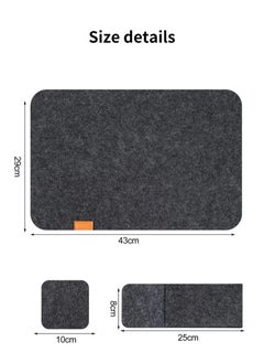 MIXDE 24 Pcs Felt Placemats for Dining Table Non-Slip and Heat-Resistant Dark Gray  - Image 5