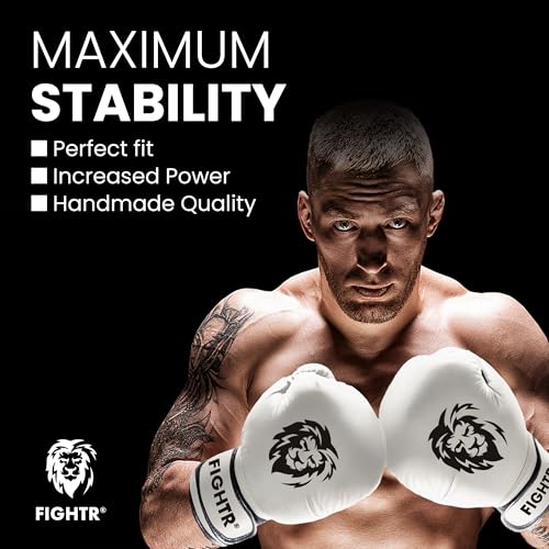 FIGHTR قفازات الملاكمة FIGHTR® - أقصى حماية وثبات | قفازات ملاكمة للملاكمة، MMA، موياي تاي وكك بوكسينغ | الأحجام 8-16 أونصة - Image 4