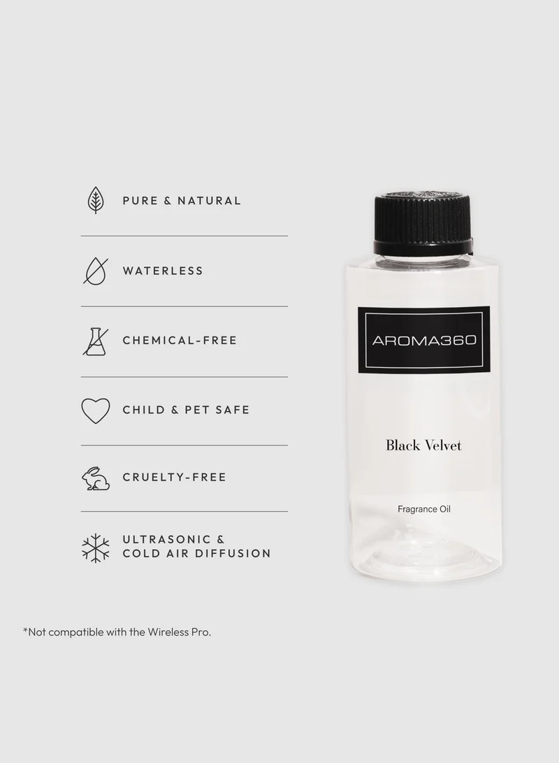 AROMA360 Black Velvet Fragrance Oil Blend - Hotel Inspired for Luxury Essential Oil Diffusers - Aromatherapy Scent Diffuser Oil - Black Tea, Rose, and Amber