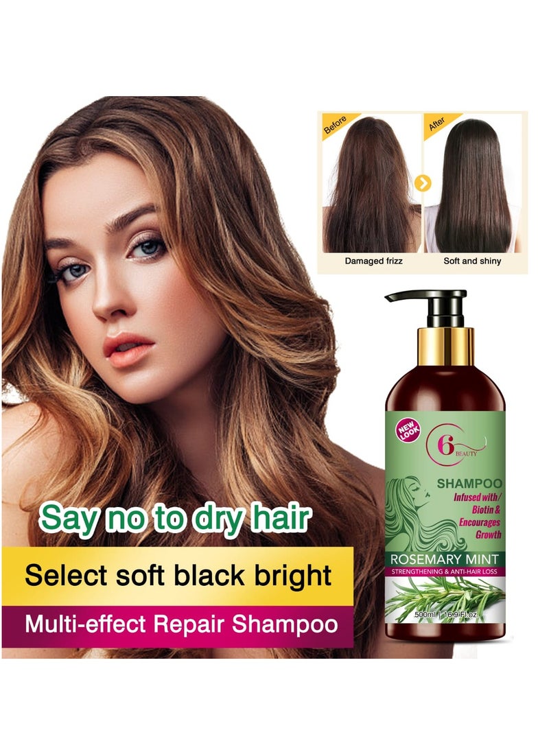6 BEAUTY - Shampoo Rosemary Mint 500 ML - Image 1