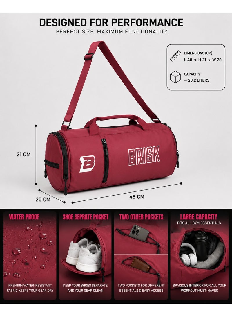 BRISK Unisex Waterproof Gym Duffel Bag â€“ Stylish Printed Design, Perfect For Sports & Travel - Image 2
