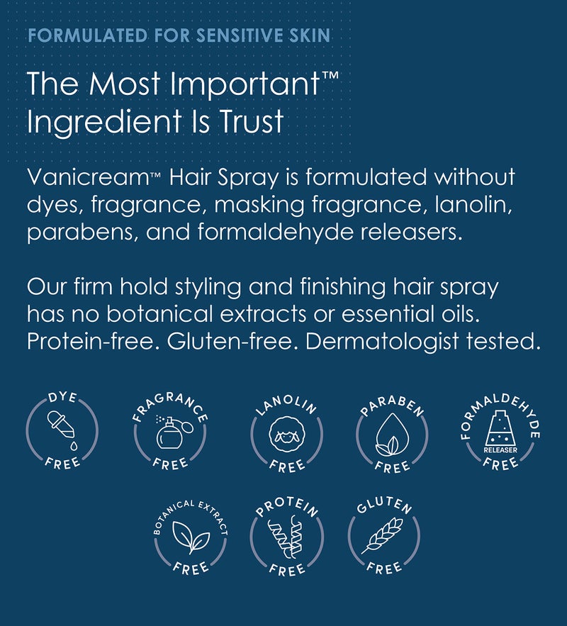 Vanicream Firm Hold Hairspray, Fragrance and Gluten Free, For Sensitive Skin, 8 Ounce, Packaging May Vary - Image 4