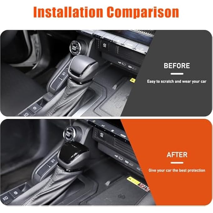 ريحني غطاء مقبض ناقل الحركة متوافق مع تويوتا لاند كروزر برادو 250 J250 LC250 2024 2025 ملحقات ABS مقبض ناقل الحركة غطاء مقبض ناقل الحركة 1 قطعة بيانو أسود - Image 3