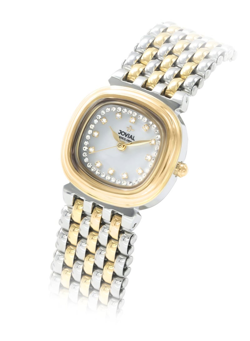 JOVIAL  5025 LTMQ 02 N ,  Fashion Watch,  Stainless steel , 24mm, Grey Dial, Push button Clasp - Image 2