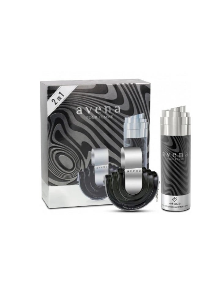 Mirada Avena EDP For Women 80ml + Body Spray 200ml  - Image 1