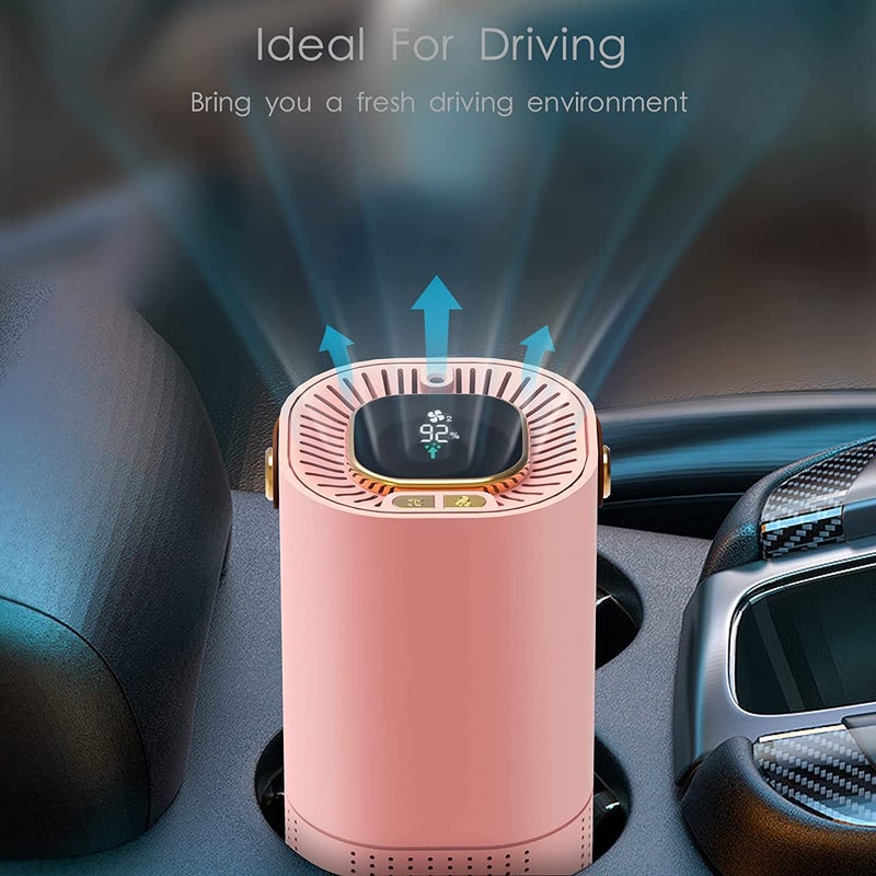 VeeDee Portable Air Purifier H13 True HEPA Filter Cleans Air Helps Remove Dust Pet Dander Pollen for Home Eliminates Smoke More Ideal for Traveling Home Office and Car Multicolor - Image 4