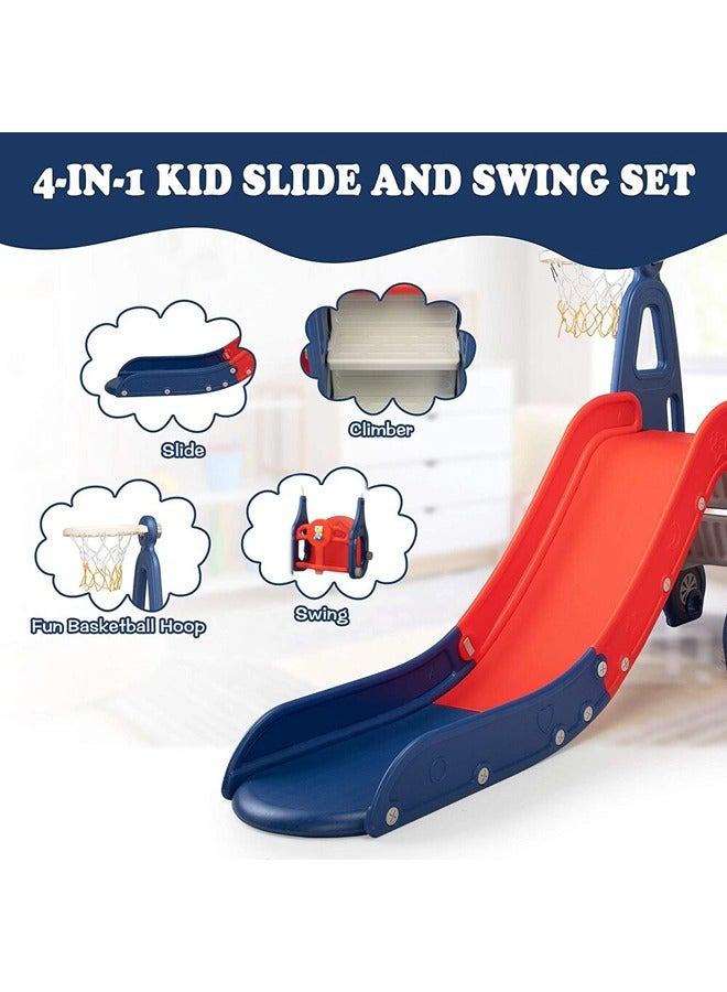 JSAITOYS Kids Car Theme Swing Slide Set Multifunctional Plastic Toy Indoor Playground - Image 3