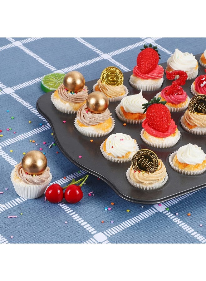 Caperci 500 Count Mini Cupcake Liners White Muffin Liners Greaseproof No Smell Small Cupcake Wrappers Baking Cups - Image 2