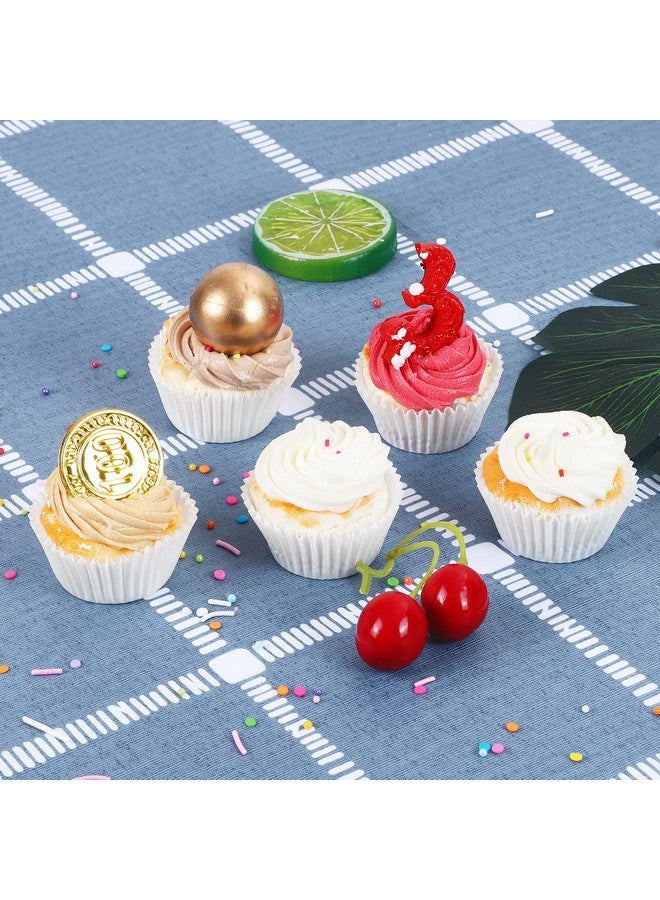 Caperci 500 Count Mini Cupcake Liners White Muffin Liners Greaseproof No Smell Small Cupcake Wrappers Baking Cups - Image 3