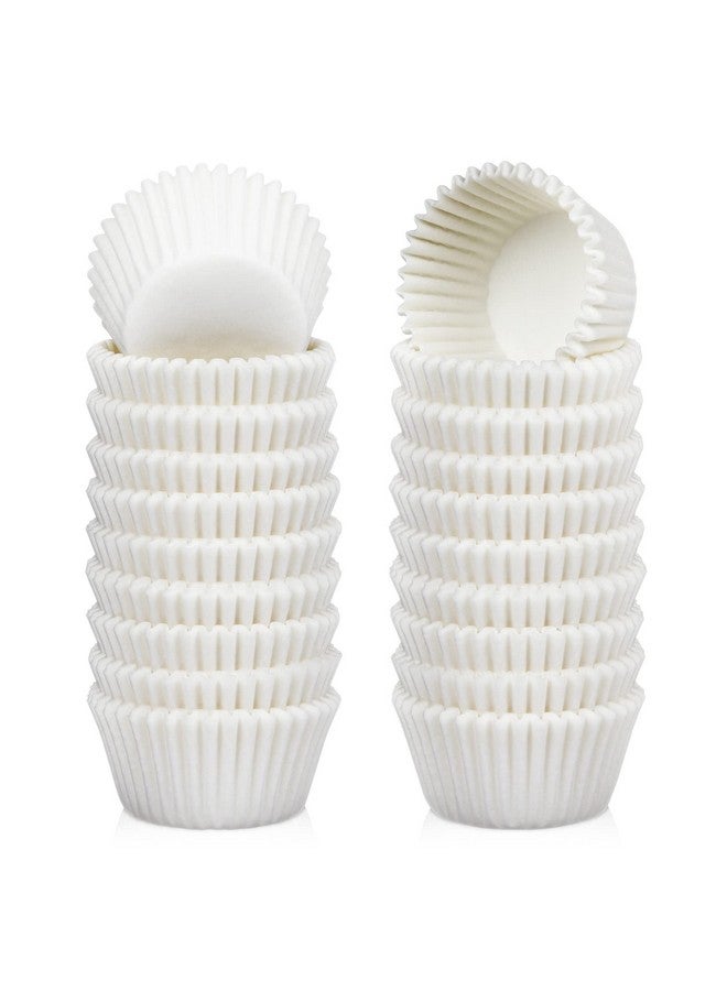 Caperci 500 Count Mini Cupcake Liners White Muffin Liners Greaseproof No Smell Small Cupcake Wrappers Baking Cups - Image 1