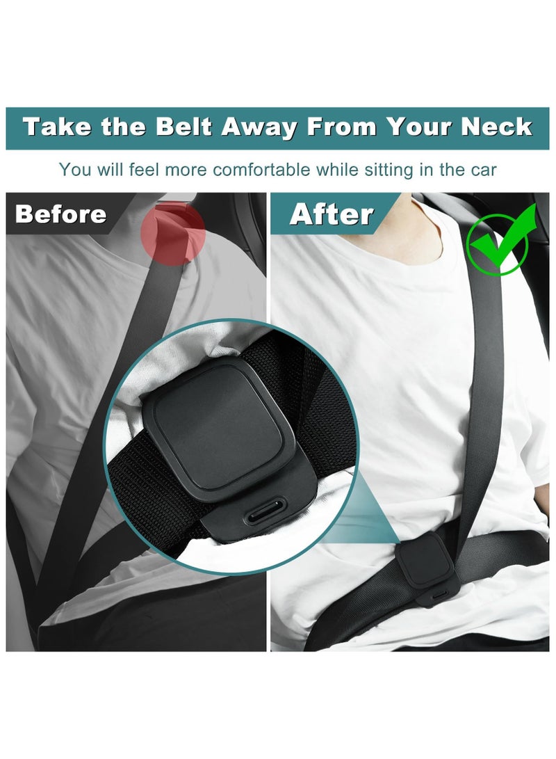 general Car Seat Belt Clip 2-Pack - Adjustable Locking Clamp for Neck Shoulder Protection Comfort Driving - Image 3