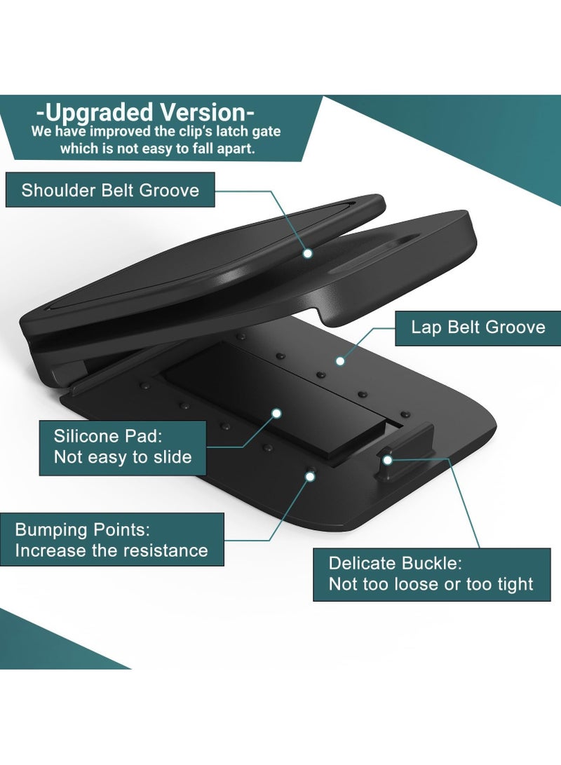 general Car Seat Belt Clip 2-Pack - Adjustable Locking Clamp for Neck Shoulder Protection Comfort Driving - Image 2