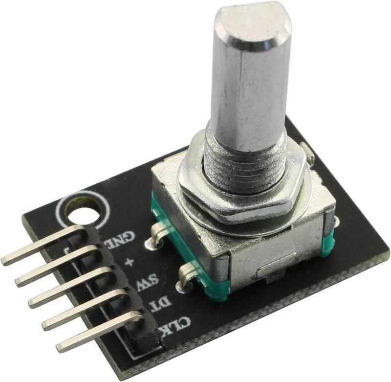 RLECS 2pcs Encoder Module Brick Sensor clickable Switch 360 Degree Rotary KY-040 with Knob Cap for Arduino - Image 3