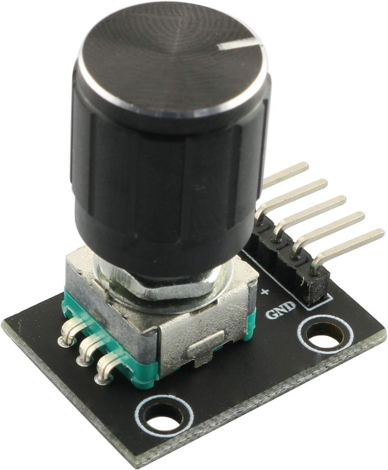RLECS 2pcs Encoder Module Brick Sensor clickable Switch 360 Degree Rotary KY-040 with Knob Cap for Arduino - Image 4