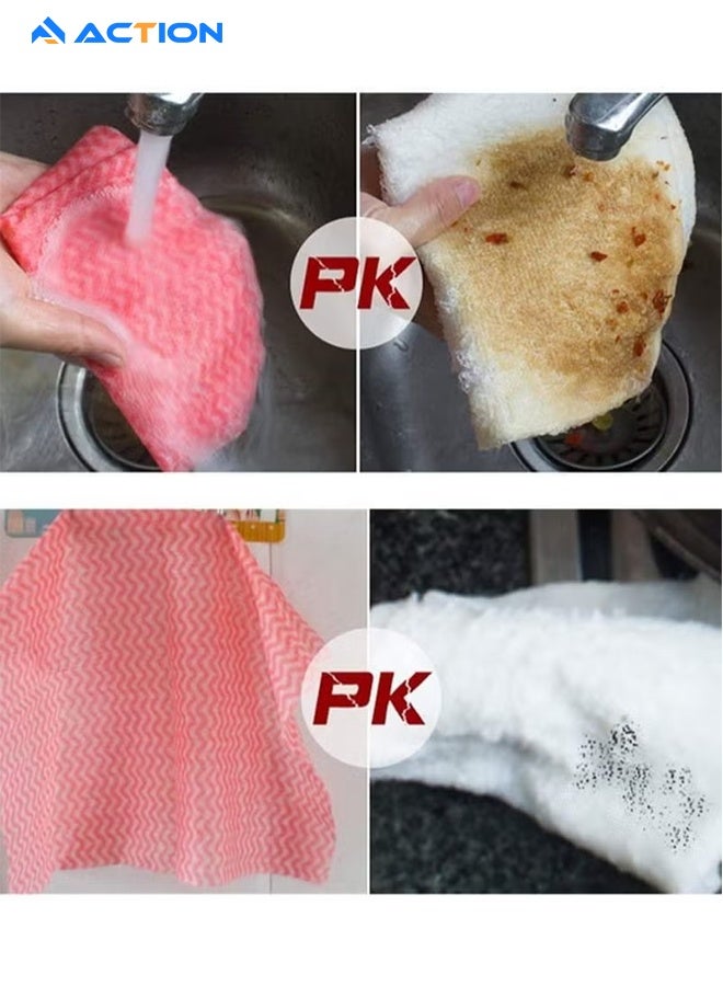 ACTION 3 Rolls Reusable Household Kitchen Towels Disposable Cleaning Cloth Dish Cloth Dish Towels Dish Rags Reusable Kitchen Papper Towels - Image 3