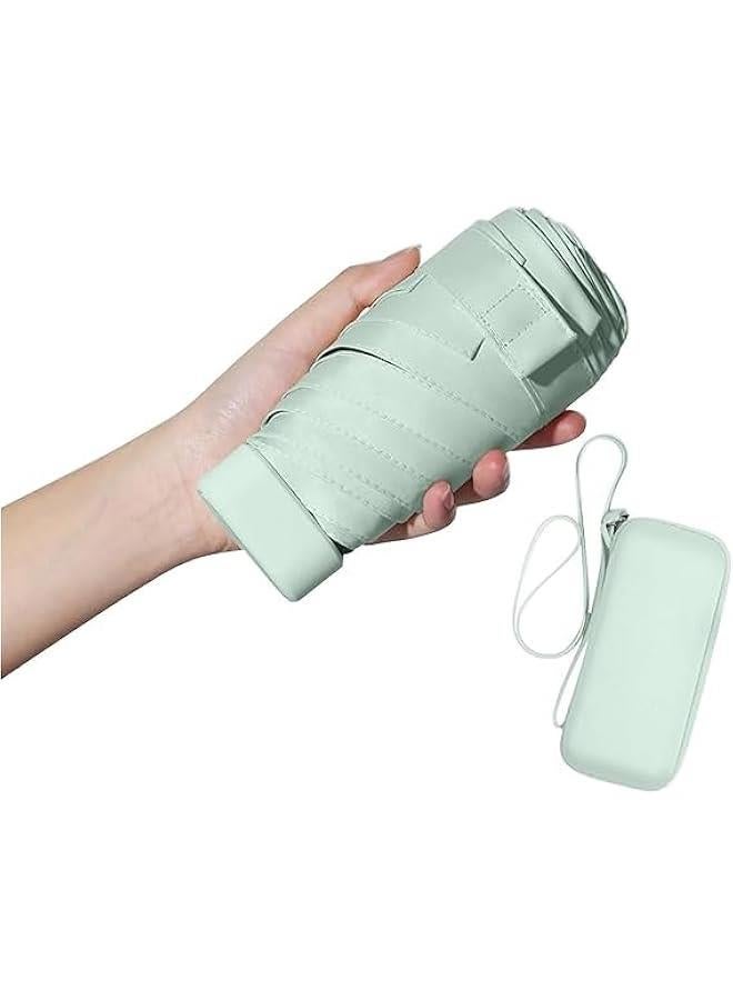 HOOKOR Small Sun Protection Umbrella,UPF 50+, Mini Travel Umbrella UV Protection Sun 99%,Sunscreen Sun Umbrella Women's Sun and Rain dual-use Folding umbrella - Image 1