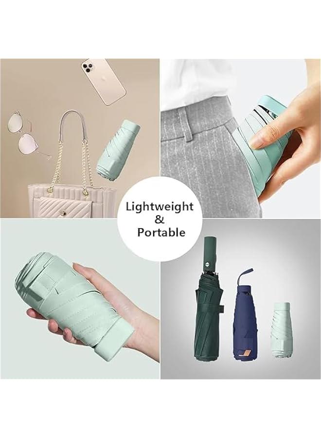 HOOKOR Small Sun Protection Umbrella,UPF 50+, Mini Travel Umbrella UV Protection Sun 99%,Sunscreen Sun Umbrella Women's Sun and Rain dual-use Folding umbrella - Image 5