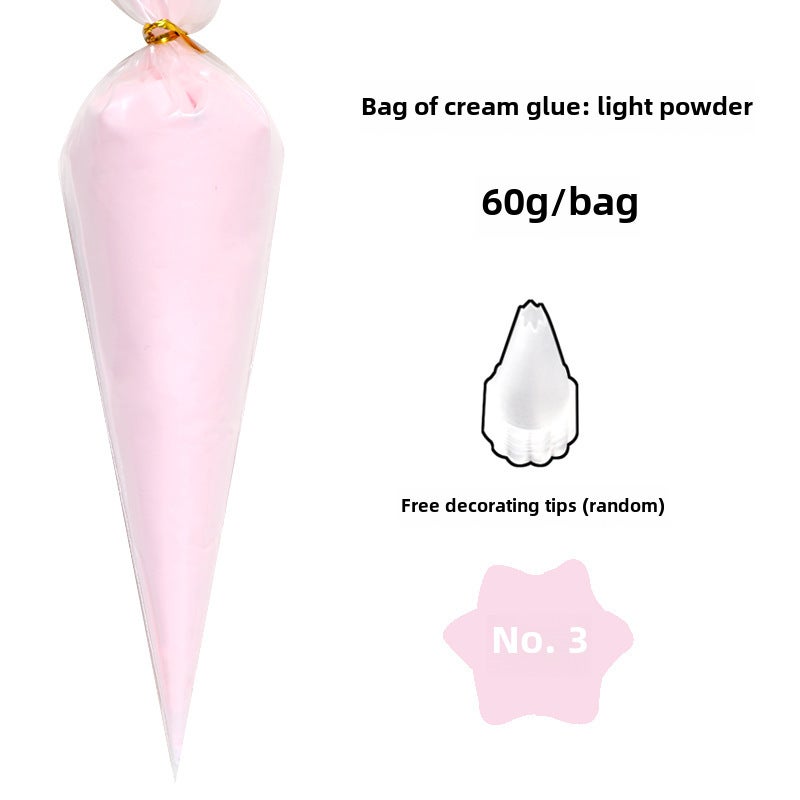 Generic DIY Craft Phone Case Kit with Faux Cream Glue Shallow powder 