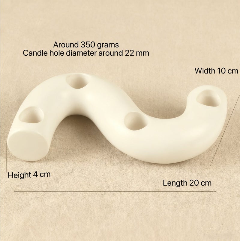 Firasa European-style simple romantic creative ceramic candlestick Ceramic Candle Holder White Ramadan Eid premium gift Home Decor - Image 3