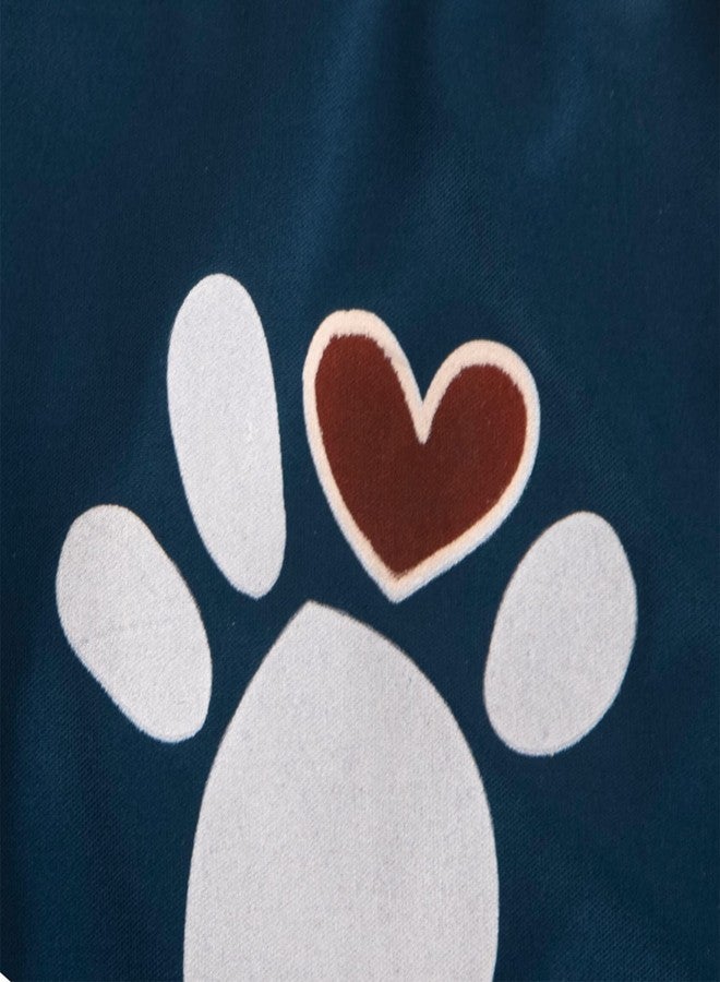 Lulala Printed Pet Shirt Summer Pet T Shirt Cool Puppy Dog T-Shirts Soft Breathable Dog Sweatshirt for Small Medium Dogs Cats (Heart Love Paw Pattern (Blue, 10 INCH) - Image 5