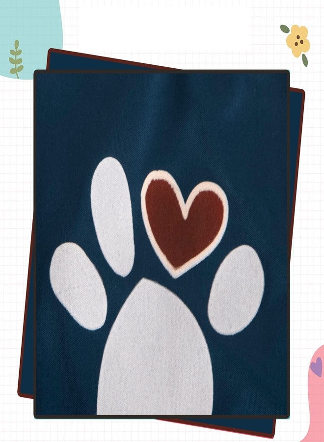 Lulala Printed Pet Shirt Summer Pet T Shirt Cool Puppy Dog T-Shirts Soft Breathable Dog Sweatshirt for Small Medium Dogs Cats (Heart Love Paw Pattern (Blue, 10 INCH) - Image 3