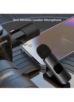 Generic Wireless Lavalier Microphone 3 in 1 for iPhone iPad iPhone 15 USB C Smartphone Computer Camera, Plug and Play Intelligent Noise Reduction Mini Mic for Vlog YouTube TikTok Live Streaming (MIC 2)  - Image 2