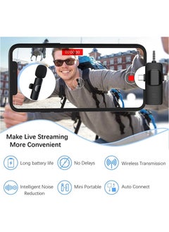 Generic Wireless Lavalier Microphone 3 in 1 for iPhone iPad iPhone 15 USB C Smartphone Computer Camera, Plug and Play Intelligent Noise Reduction Mini Mic for Vlog YouTube TikTok Live Streaming (MIC 2)  - Image 5