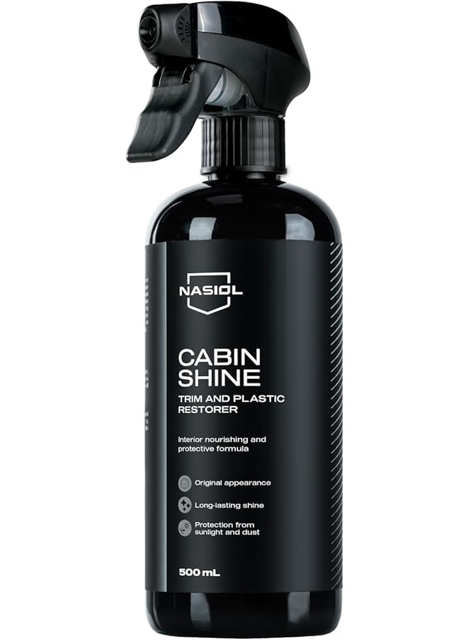 nasiol Cabinshine Car Interior Accessories And Plastic Polisher, Restorer-500 Ml-Dashboard Care And Renewal, Car Detailing Products Interior, Plastic Care - Image 1